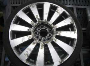 Before alloy wheel repair